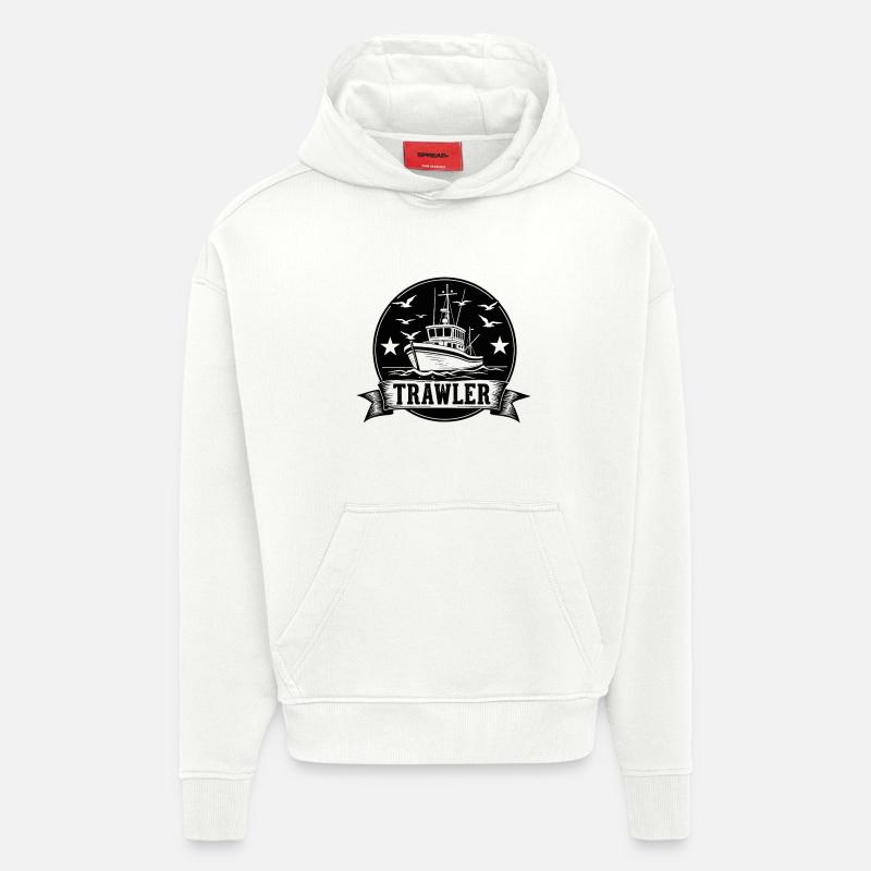 Kutter Nautik Siegel Motiv - Hoodie- made by SPREAD  - OFF WHITE