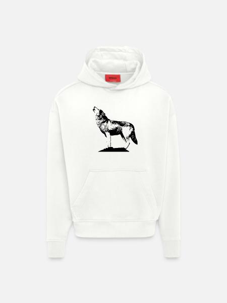 115304478_145994379_Wolf - Hoodie- made by SPREAD - OFF WHITE