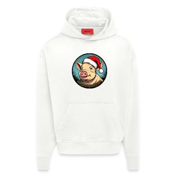 Piglet Christmas - Hoodie- made by SPREAD  - OFF WHITE - Front