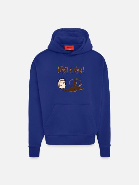 Café Hérisson - Sweat à capuche bio épais oversize fabriqué en UE - OFF WHITE