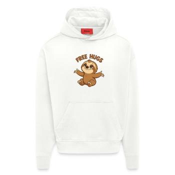 Faultier süß Gratis Umarmungen Geschenk - Hoodie- made by SPREAD  - OFF WHITE - Vorne