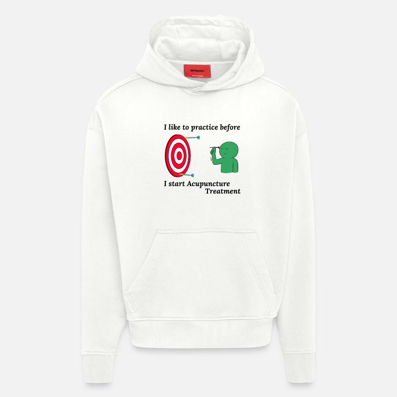 Praticien agréé en MTC Expert Compétent - Sweat à capuche bio épais oversize fabriqué en UE - OFF WHITE