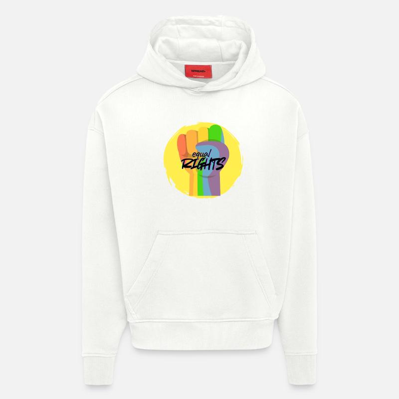 Regenbogenfaust Pride Gleichberechtigung - Hoodie- made by SPREAD  - OFF WHITE