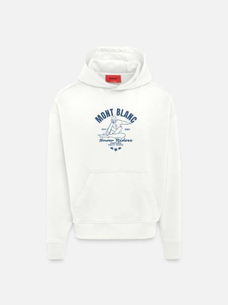 Mont Blanc Snow Riders logo - Hoodie- made by SPREAD - OFF WHITE