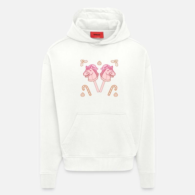 Hobby Horsing Weihnachten Pferde - Hoodie- made by SPREAD  - OFF WHITE