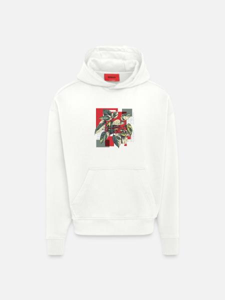 Philodendron Variegata – Pop Art Plant Art - Hoodie- made by SPREAD  - OFF WHITE