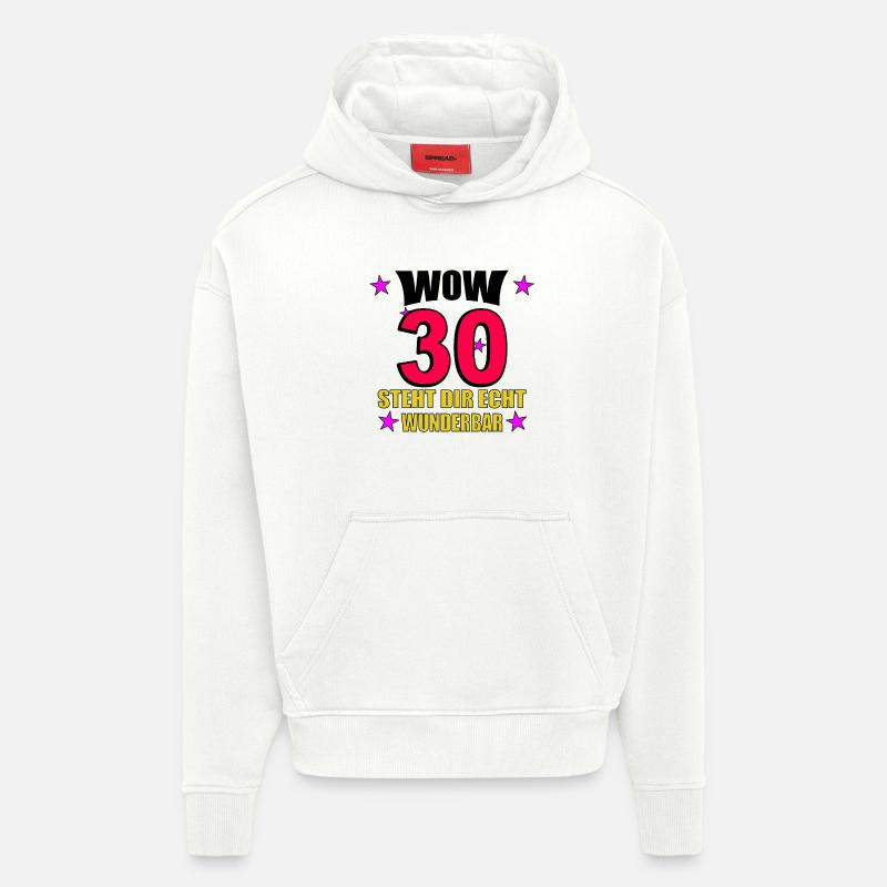 Ça te va vraiment très bien - Sweat à capuche bio épais oversize fabriqué en UE - OFF WHITE