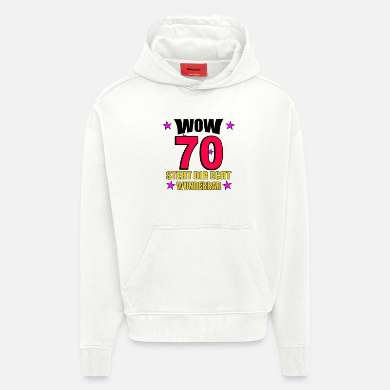 70er Jubiläum Steht Dir Wunderbar - Hoodie- made by SPREAD  - OFF WHITE
