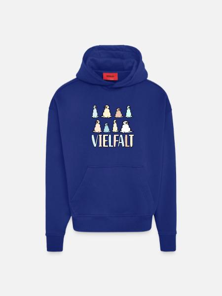 Bunte Schneemänner Winter Vielfalt - Hoodie- made by SPREAD  - OFF WHITE