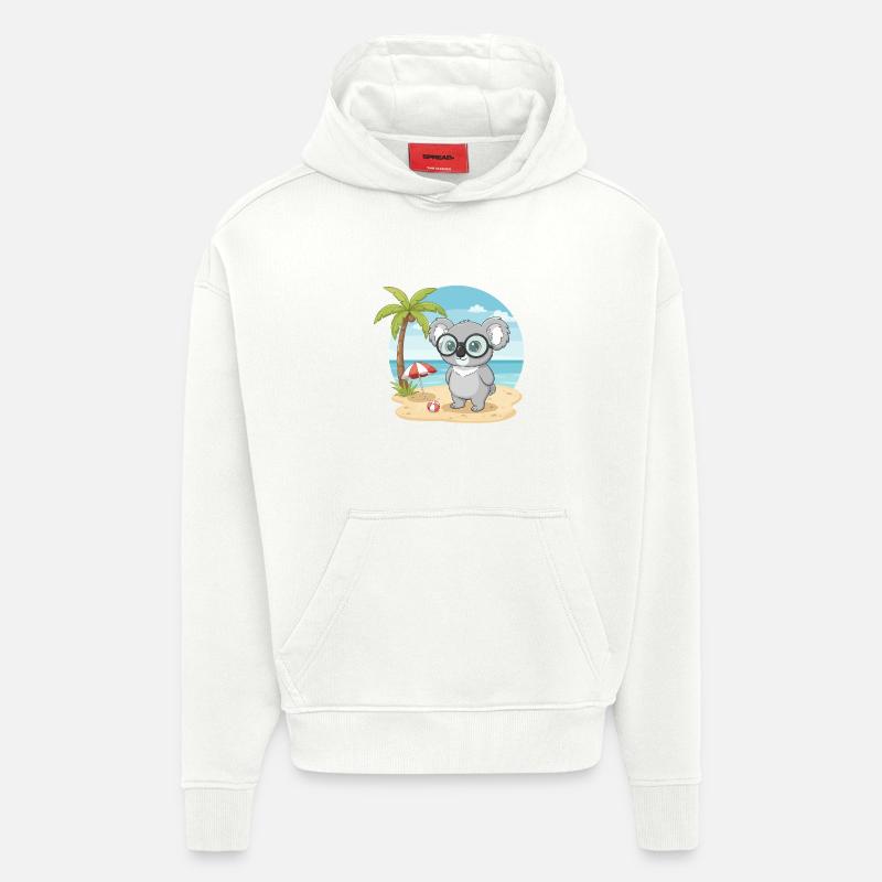 Süßer Koala mit Brille Strand-Sommerurlaub - Hoodie- made by SPREAD  - OFF WHITE
