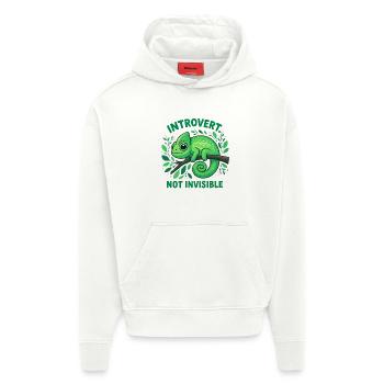 Introverted Chameleon - Hoodie- made by SPREAD  - OFF WHITE - Front