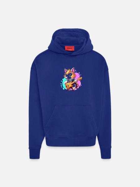 Patchwork donkey in doodle style - Hoodie- made by SPREAD - OFF WHITE