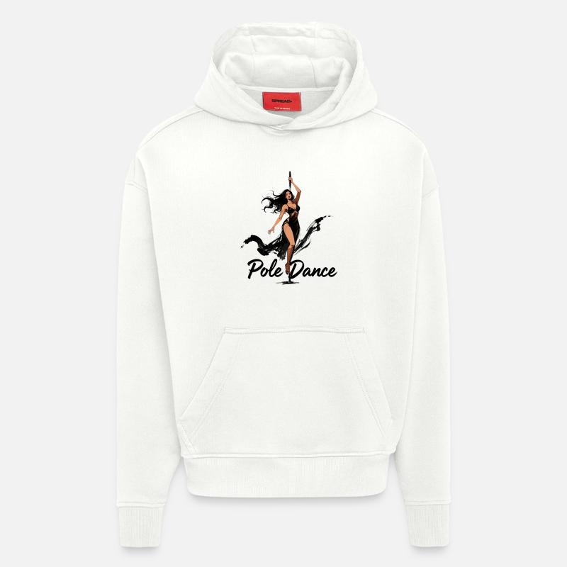 Cadeau esthétique de danseur en barre - Sweat à capuche bio épais oversize fabriqué en UE - OFF WHITE