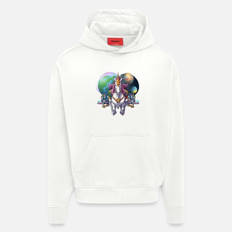 Galaktischer Mech-Pferdeheld - Hoodie- made by SPREAD  - OFF WHITE
