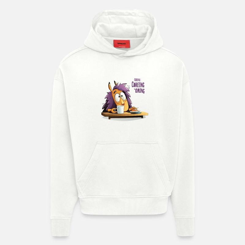 Kaffee Igel am Morgen - Hoodie- made by SPREAD  - OFF WHITE