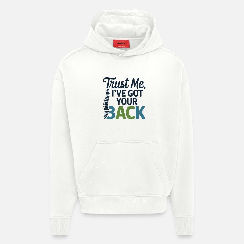 Alignement Vertébrale Professionnel Agréé en DC - Sweat à capuche bio épais oversize fabriqué en UE - OFF WHITE