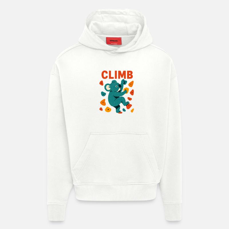 Bouldern Koala Koalabär Aufstieg Klettern Geschenk - Hoodie- made by SPREAD  - OFF WHITE