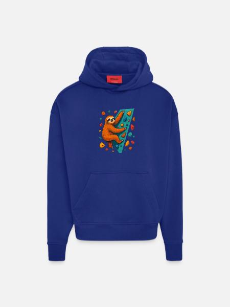 Bouldering Sloth Climbing Boulder Climber - Hoodie- made by SPREAD  - OFF WHITE