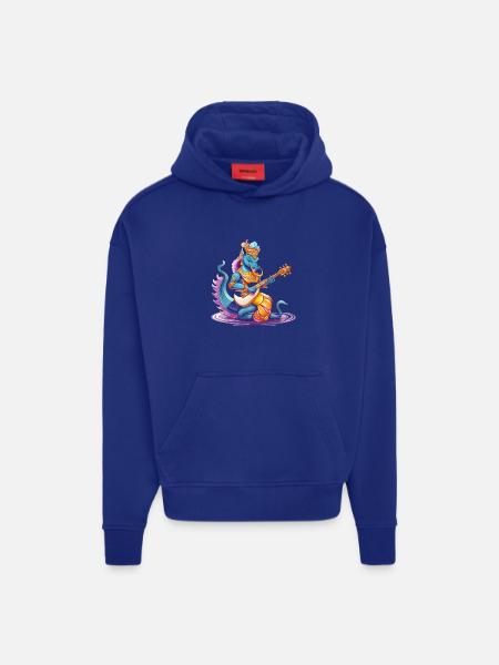Blue Dragon Music Guitarist - Hoodie- made by SPREAD  - OFF WHITE