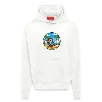 Coole Hedgehog Beach Vacation Summer Vibes - Hoodie- made by SPREAD  - OFF WHITE - Vorne