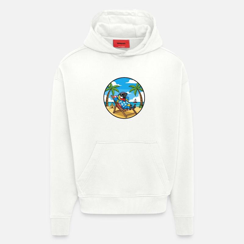 Cool Parrot Beach Vacation Summer Vibes - Hoodie- made by SPREAD  - OFF WHITE
