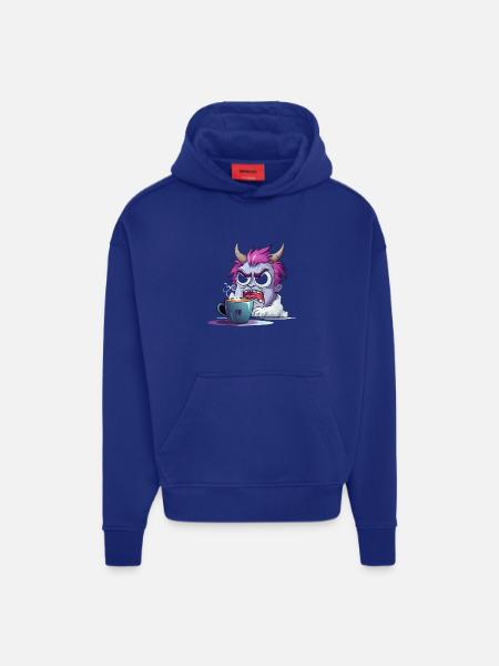 Coffee-mad monster - Hoodie- made by SPREAD - OFF WHITE