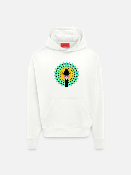 Vogel-Mädchen-Power - Hoodie- made by SPREAD - OFF WHITE