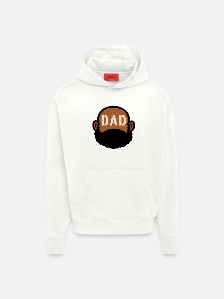 PAPA BARBE - Sweat à capuche bio épais oversize fabriqué en UE - OFF WHITE