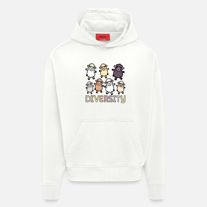 Diversity Sheep Inclusion - Hoodie- made by SPREAD  - OFF WHITE