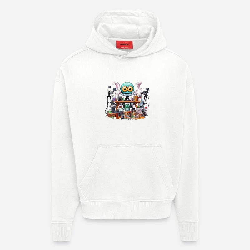 Kreativer Gadget-Workshop Alien - Hoodie- made by SPREAD  - OFF WHITE