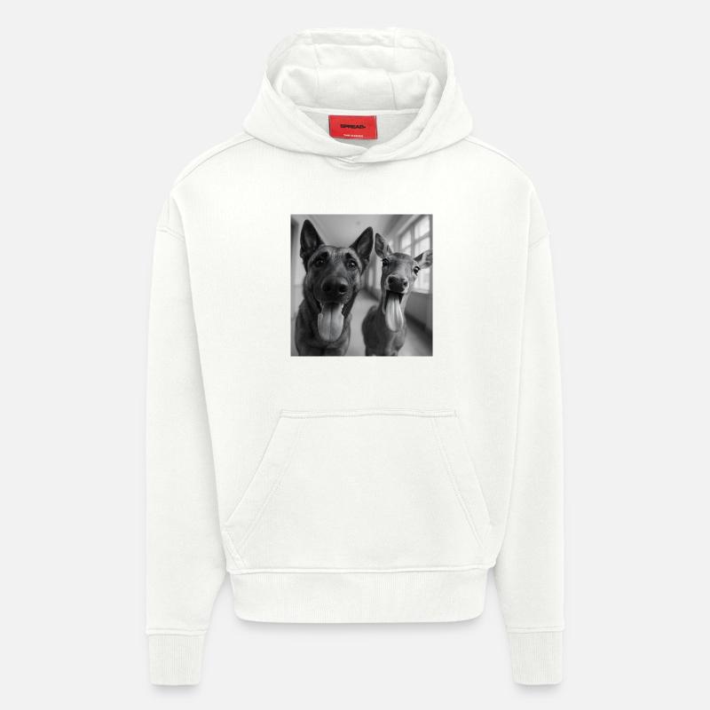 Meilleurs amis - Sweat à capuche bio épais oversize fabriqué en UE - OFF WHITE