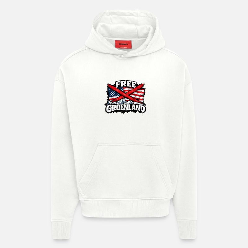 FREE GROENLAND - Sweat à capuche bio épais oversize fabriqué en UE - OFF WHITE
