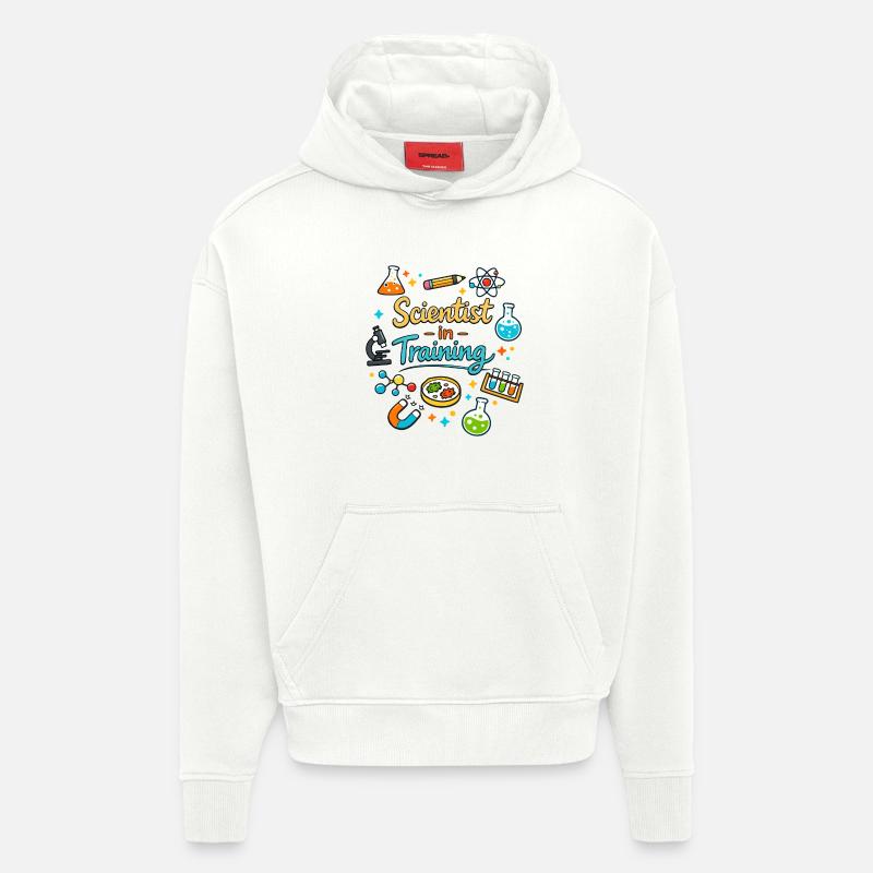 Junger Wissenschaftler in Ausbildung - Hoodie- made by SPREAD  - OFF WHITE
