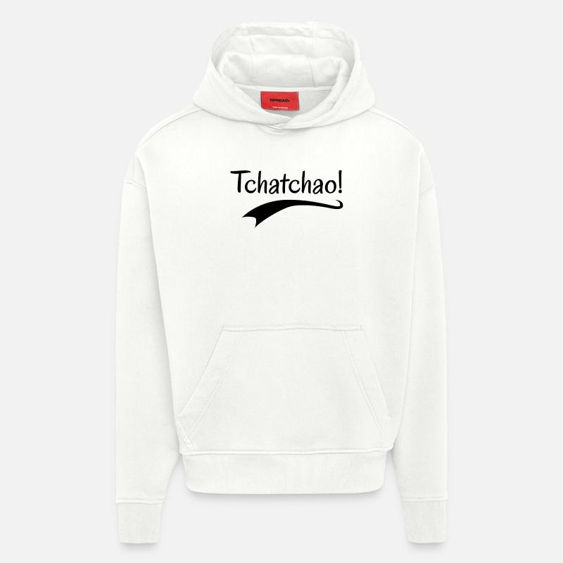 Tchatchao  - Sweat à capuche bio épais oversize fabriqué en UE - OFF WHITE