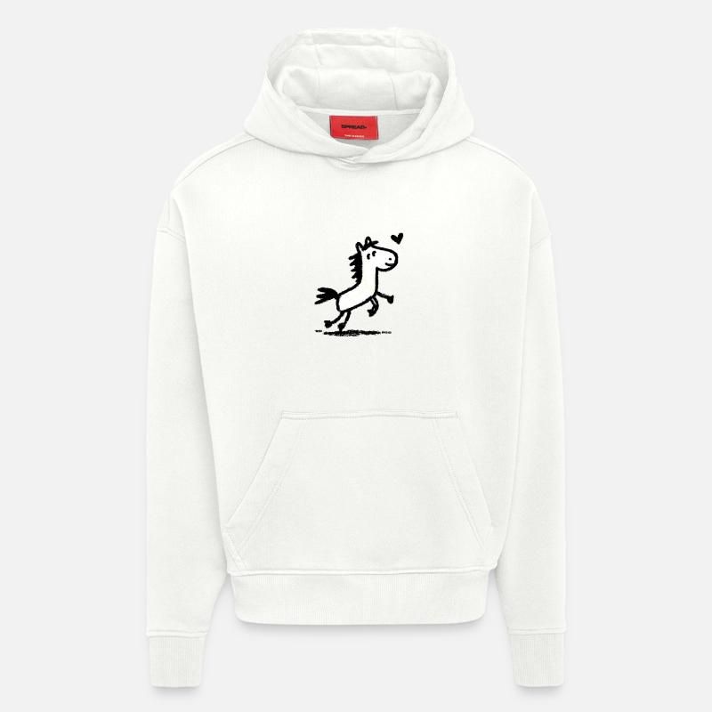 Hottehü - Sweat à capuche bio épais oversize fabriqué en UE - OFF WHITE