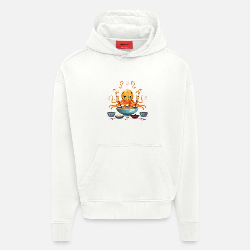 Small tentacle in ramen soup - Hoodie- made by SPREAD  - OFF WHITE