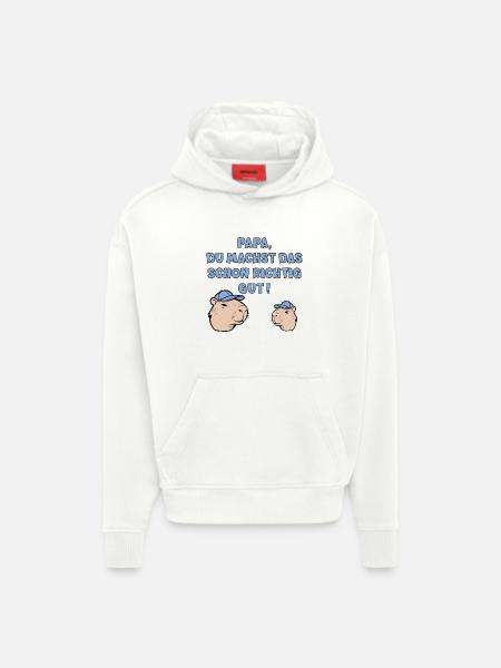 DAD CHILD - FATHER'S DAY CAPYBARA - Hoodie- made by SPREAD - OFF WHITE