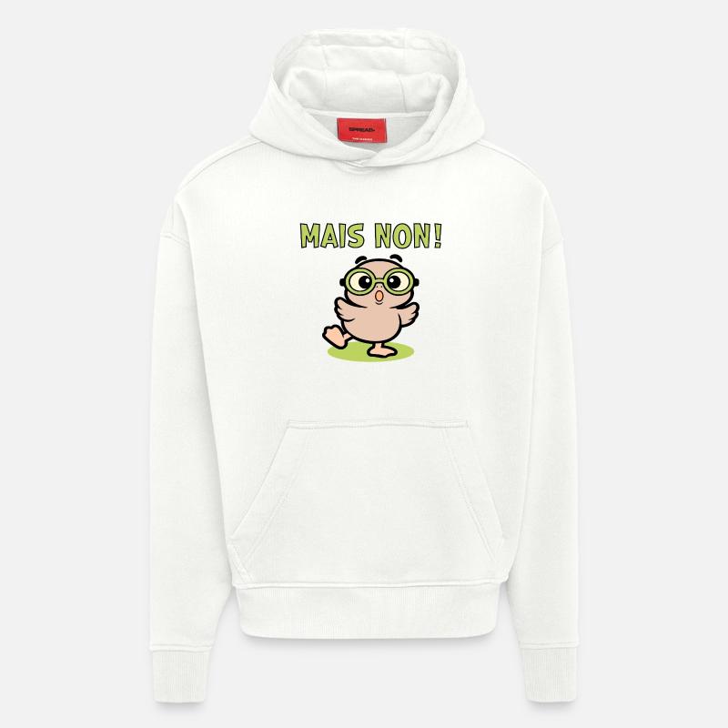 Mais Non Poules - Sweat à capuche bio épais oversize fabriqué en UE - OFF WHITE