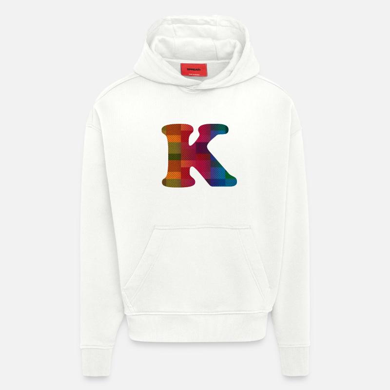 Buchstabe K - Hoodie- made by SPREAD  - OFF WHITE