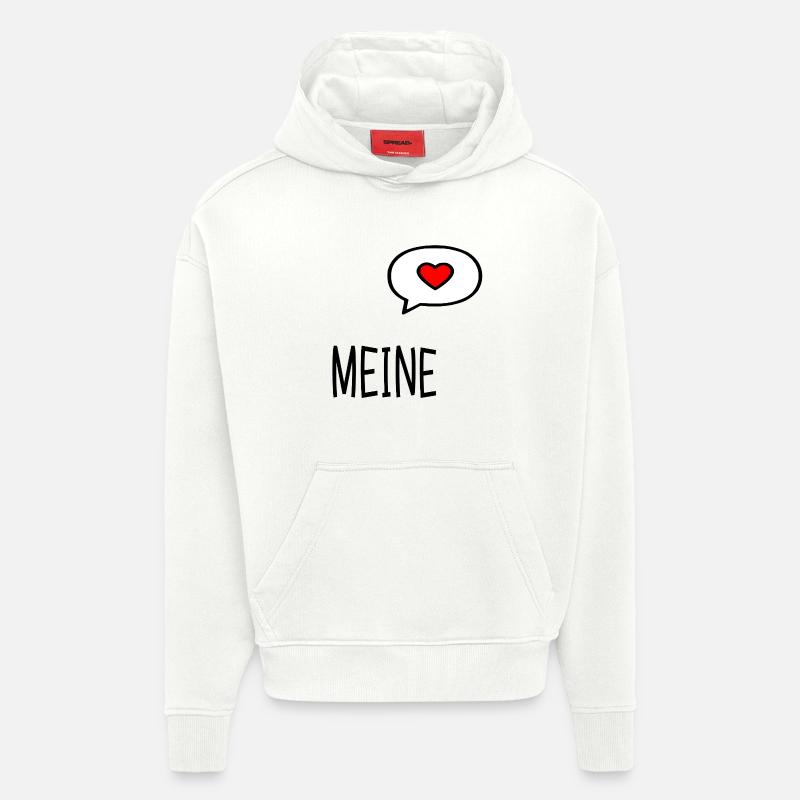 Relation Saint-Valentin Mon - Sweat à capuche bio épais oversize fabriqué en UE - OFF WHITE