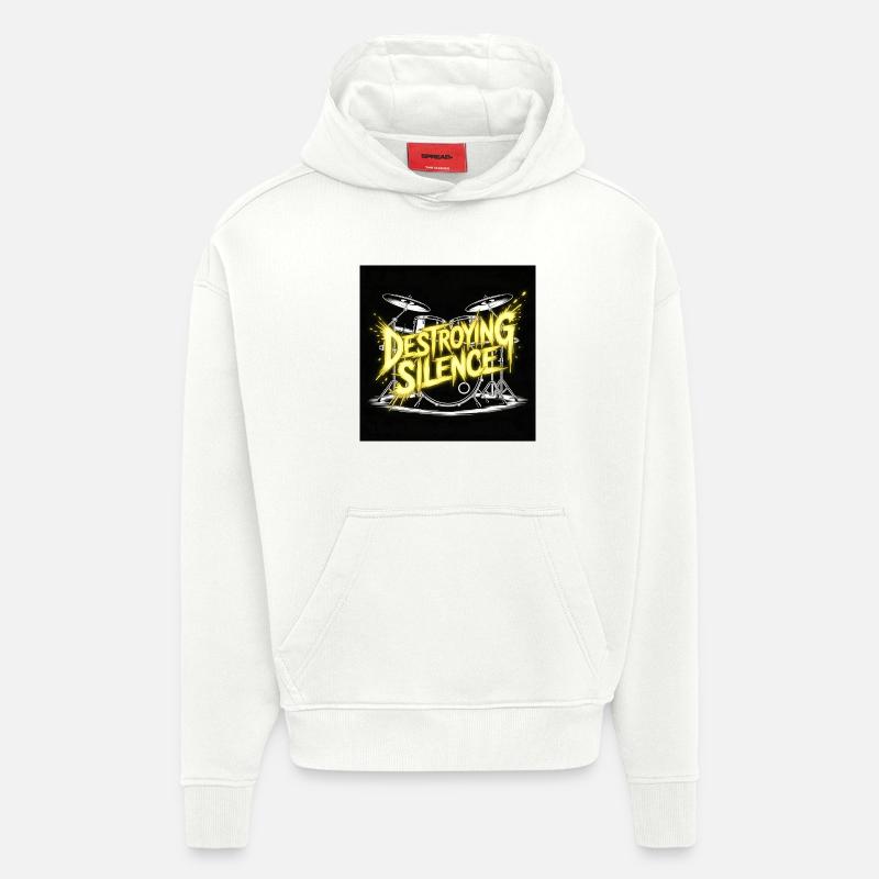 Drummer Drumset Design - Hoodie- made by SPREAD  - OFF WHITE