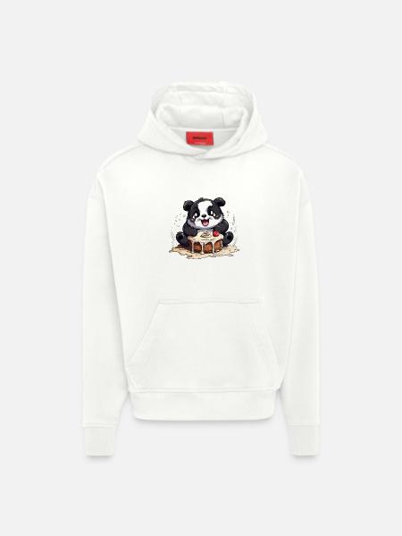 Kawaii Panda Cake Delight - Hoodie- made by SPREAD - OFF WHITE