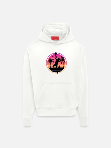 Basketball Player Sunset - Hoodie- made by SPREAD  - OFF WHITE