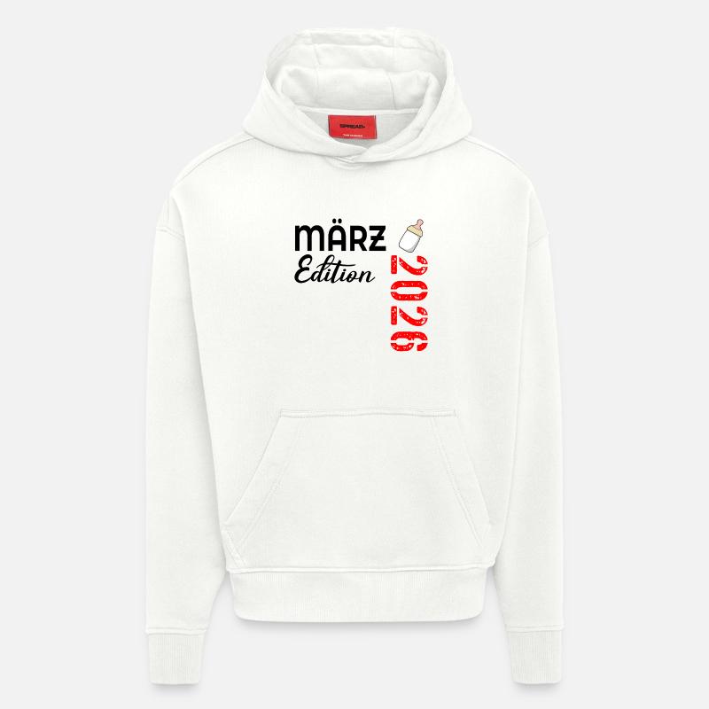 Bébé mars 2026 - Sweat à capuche bio épais oversize fabriqué en UE - OFF WHITE