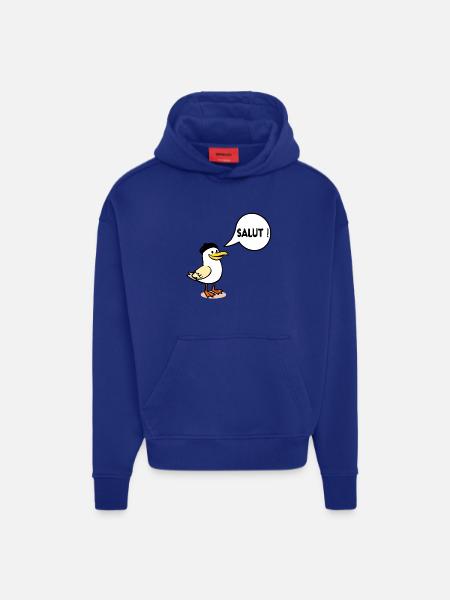 Seagull Beret Hi - Hoodie- made by SPREAD  - OFF WHITE
