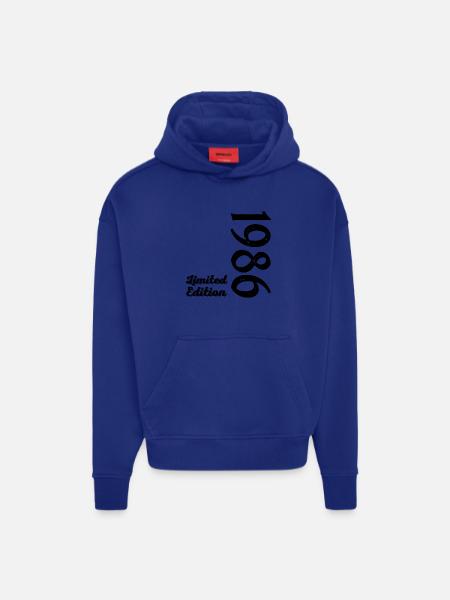 Millésime 1986 - Sweat à capuche bio épais oversize fabriqué en UE - OFF WHITE