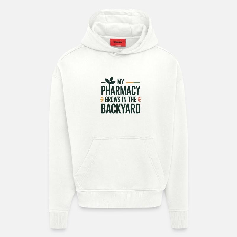 Naturopath My Pharmacy Grows Backyard Professional - Hoodie- made by SPREAD  - OFF WHITE