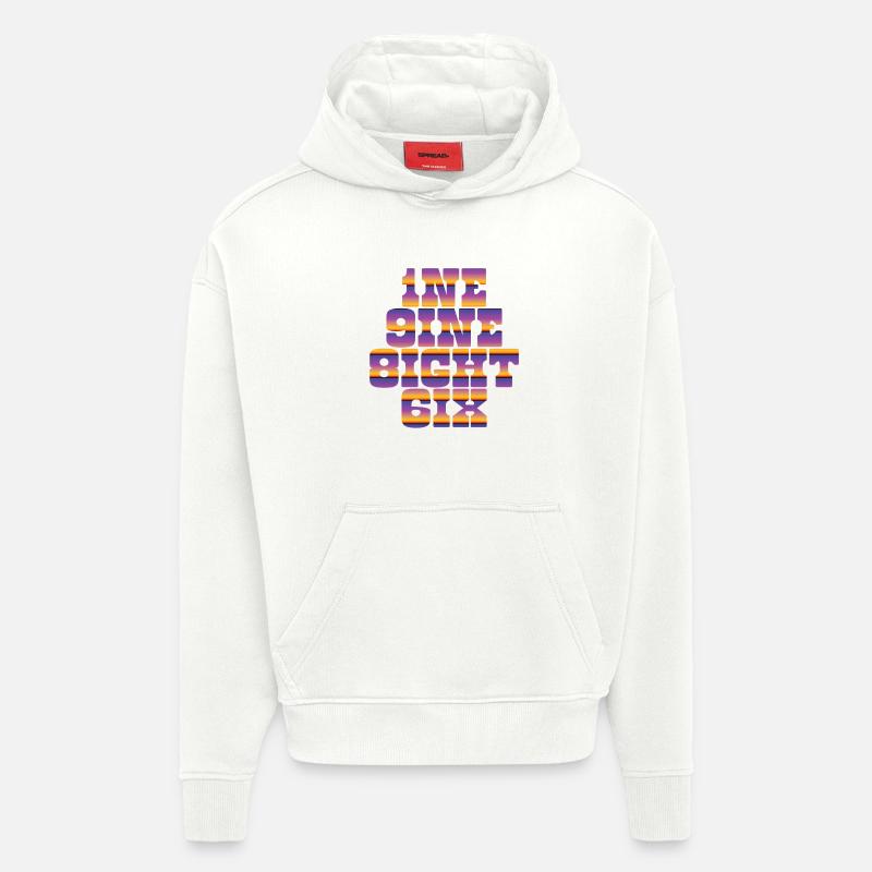 Millésime 1986 - Sweat à capuche bio épais oversize fabriqué en UE - OFF WHITE