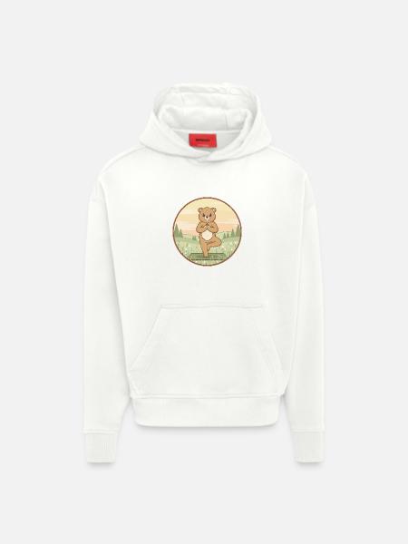Yoga-Bären-Tier macht Baumposen-Kunst - Hoodie- made by SPREAD - OFF WHITE