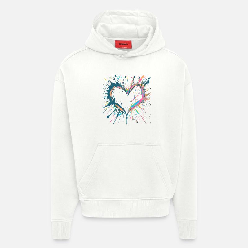 Key West inspirierte Heart-Licht - Hoodie- made by SPREAD  - OFF WHITE